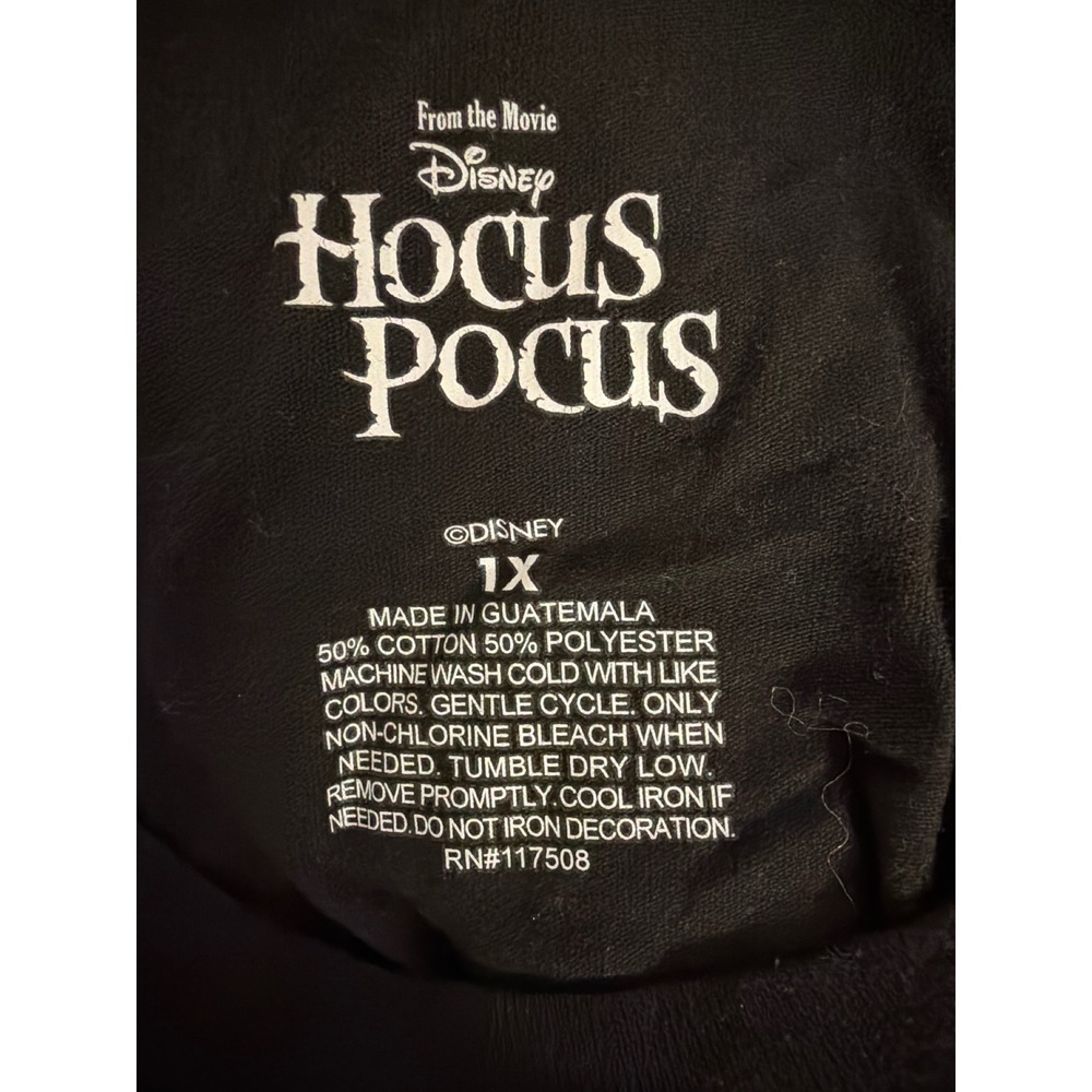 Disney Hocus Pocus Long Sleeve Tee Women 1X Sanderson Sisters Glow In The‎ Dark - Picture 5 of 6